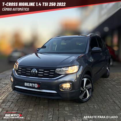 VOLKSWAGEN T-CROSS 1.4 250 TSI TOTAL FLEX HIGHLINE AUTOMÁTICO VOLKSWAGEN T-CROSS 1.4 250 TSI TOTAL FLEX HIGHLINE AUTOMÁTICO